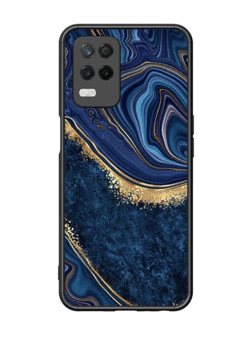 Abstract Background Blue Glossy Metal TPU Phone Cover for Realme 8 (5G) Zapvi