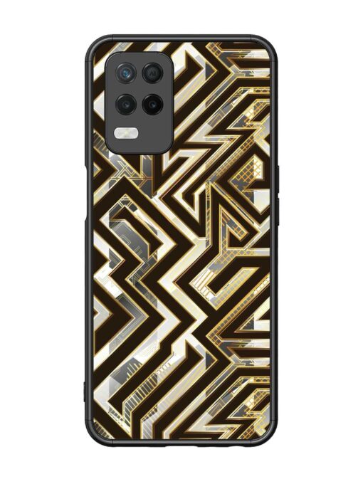 Technology Geometric Seamless Glossy Metal Phone Cover for Realme 8 (5G) Zapvi