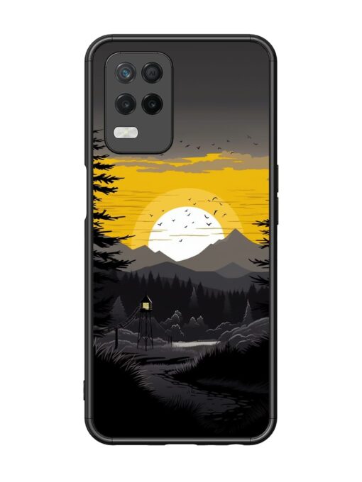 Sunset Vector Glossy Metal Phone Cover for Realme 8 (5G) Zapvi