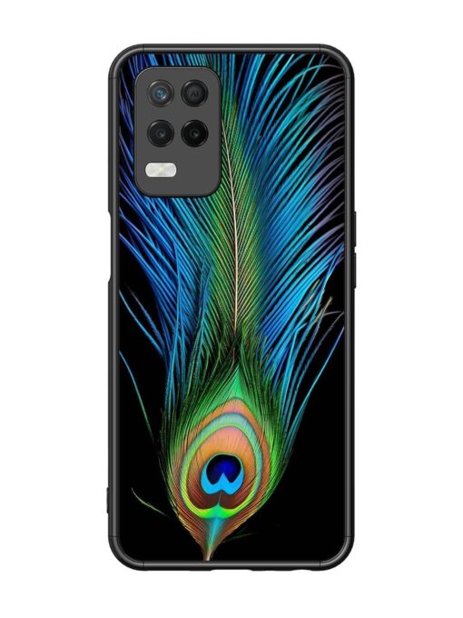 Peacock Feather Glossy Metal TPU Phone Cover for Realme 8 (5G)