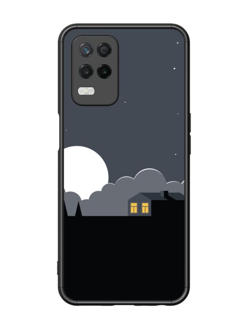 Full Moon Vector Art Glossy Metal Phone Cover for Realme 8 (5G)