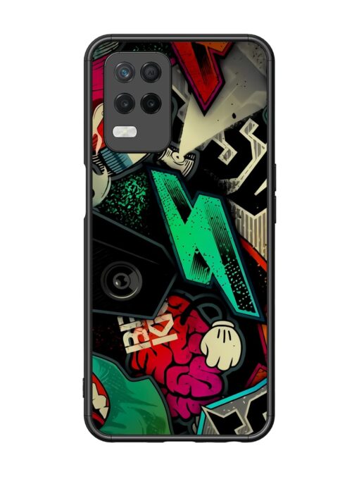 Graffiti Art Glossy Metal Phone Cover for Realme 8 (5G) Zapvi