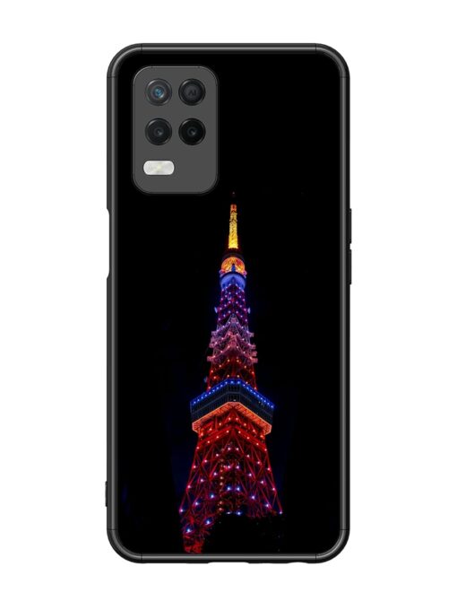 Eiffel Tower Night View Glossy Metal Phone Cover for Realme 8 (5G) Zapvi