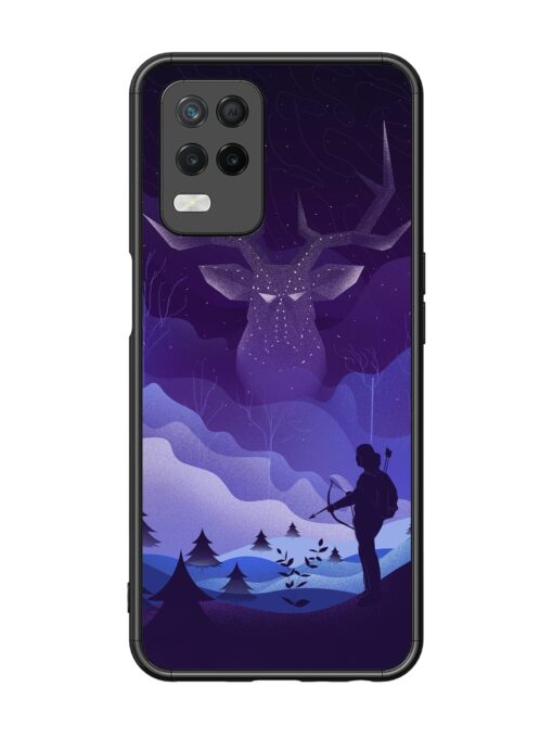 Deer Forest River Glossy Metal Phone Cover for Realme 8 (5G)