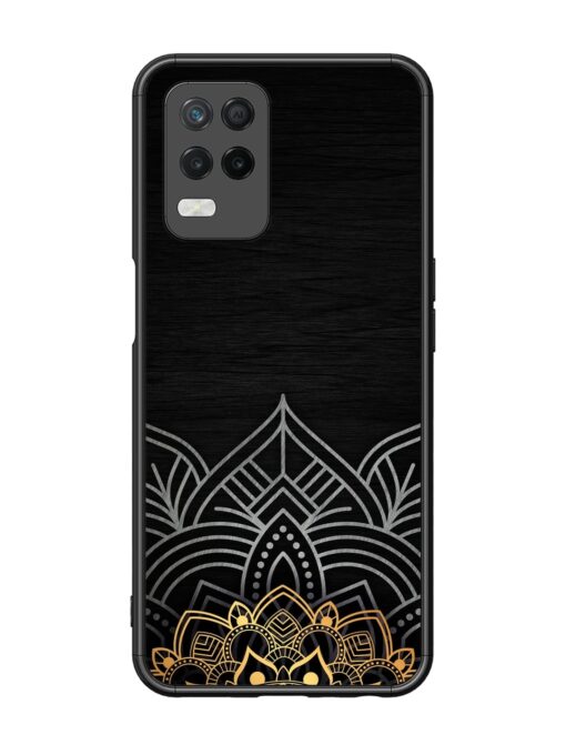 Decorative Golden Pattern Glossy Metal Phone Cover for Realme 8 (5G)