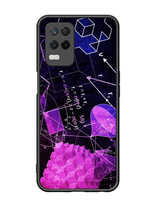 Math Physics Formula Art Glossy Metal Phone Cover for Realme 8 (5G) Zapvi