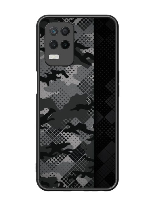 Dark Camouflage Glossy Metal Phone Cover for Realme 8 (5G) Zapvi