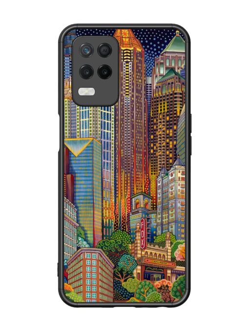 Cityscapes Art Glossy Metal Phone Cover for Realme 8 (5G)