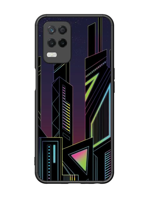 Neon Dreamscape Glossy Metal Phone Cover for Realme 8 (5G) Zapvi