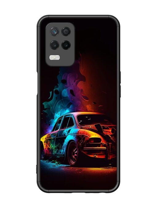 High Classic Car Art Glossy Metal Phone Cover for Realme 8 (5G) Zapvi