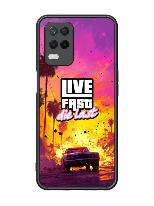 Live Fast Glossy Metal Phone Cover for Realme 8 (5G)