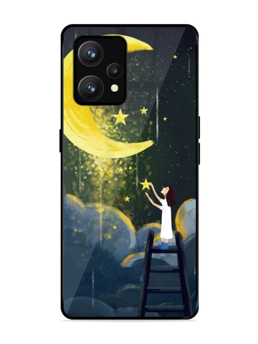 Moonlight Healing Night Illustration Glossy Metal TPU Phone Cover for Realme 9 (4G)