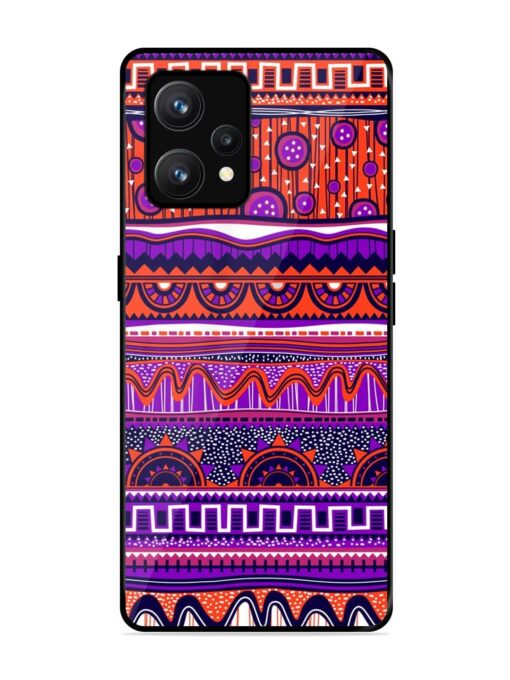 Ethnic Seamless Pattern Glossy Metal TPU Phone Cover for Realme 9 (4G)