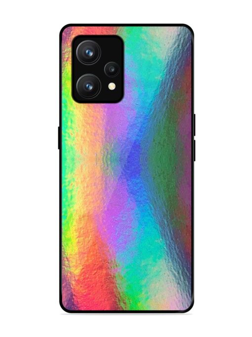 Colorful Holographic Background Glossy Metal TPU Phone Cover for Realme 9 (4G)