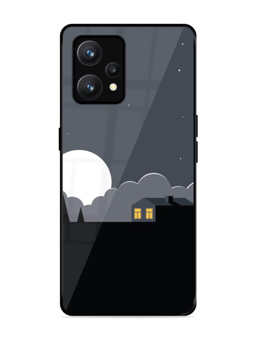 Full Moon Vector Art Glossy Metal Phone Cover for Realme 9 (4G) Zapvi