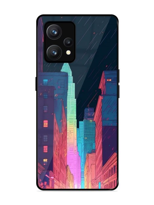 Minimal City Art Glossy Metal Phone Cover for Realme 9 (4G) Zapvi