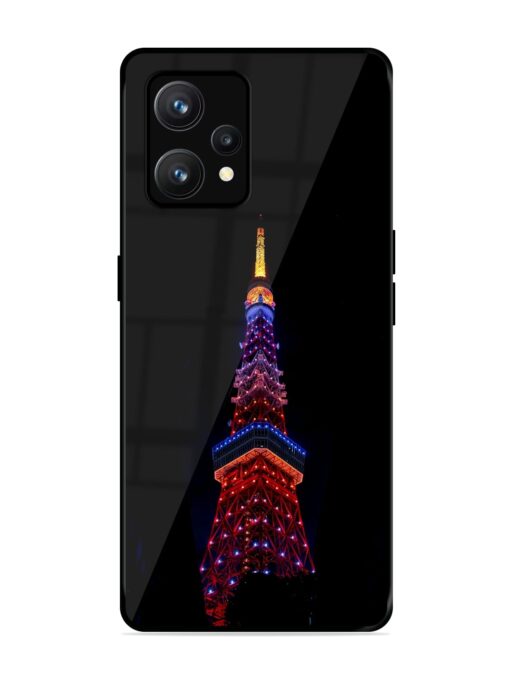 Eiffel Tower Night View Glossy Metal Phone Cover for Realme 9 (4G)