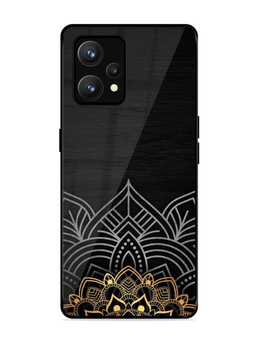 Decorative Golden Pattern Glossy Metal Phone Cover for Realme 9 (4G)