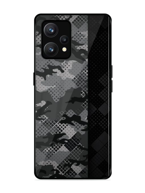 Dark Camouflage Glossy Metal Phone Cover for Realme 9 (4G)