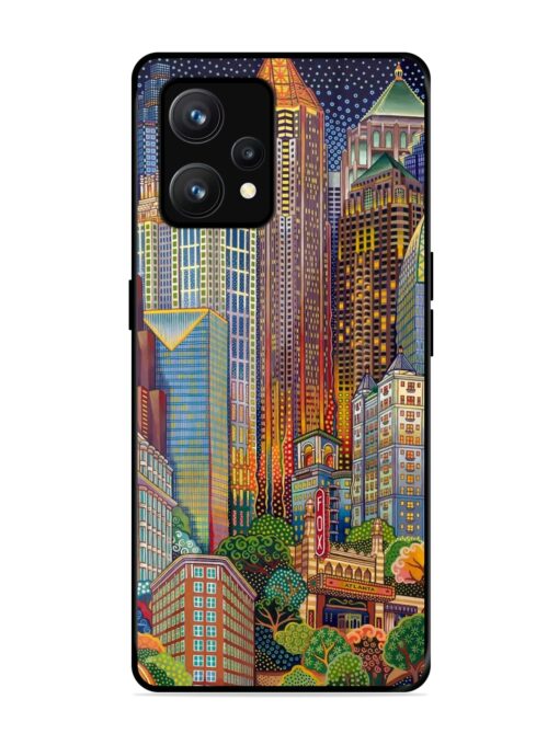 Cityscapes Art Glossy Metal Phone Cover for Realme 9 (4G) Zapvi