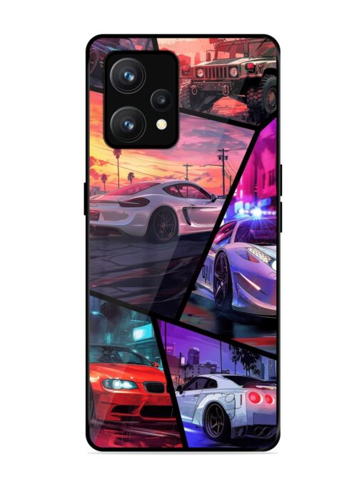 Ride In Pixels Glossy Metal Phone Cover for Realme 9 (4G)