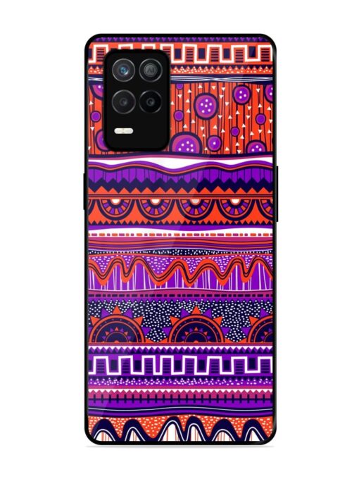 Ethnic Seamless Pattern Glossy Metal TPU Phone Cover for Realme 9 (5G)