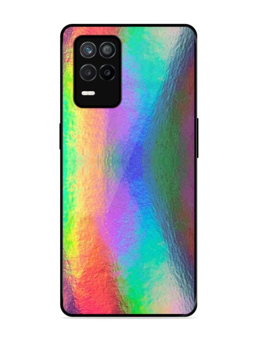 Colorful Holographic Background Glossy Metal TPU Phone Cover for Realme 9 (5G)