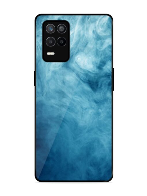 Blue Smoke Art Glossy Metal Phone Cover for Realme 9 (5G)