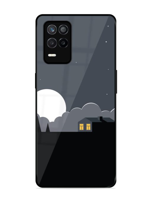 Full Moon Vector Art Glossy Metal Phone Cover for Realme 9 (5G)