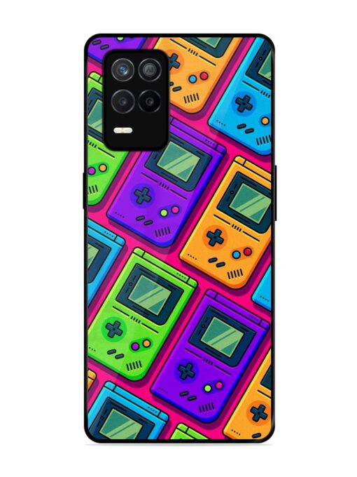 Game Seamless Pattern Glossy Metal Phone Cover for Realme 9 (5G) Zapvi