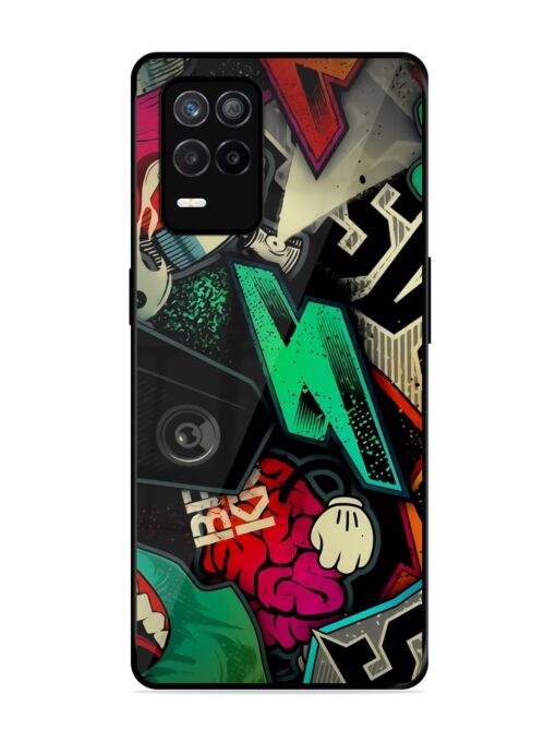 Graffiti Art Glossy Metal Phone Cover for Realme 9 (5G)