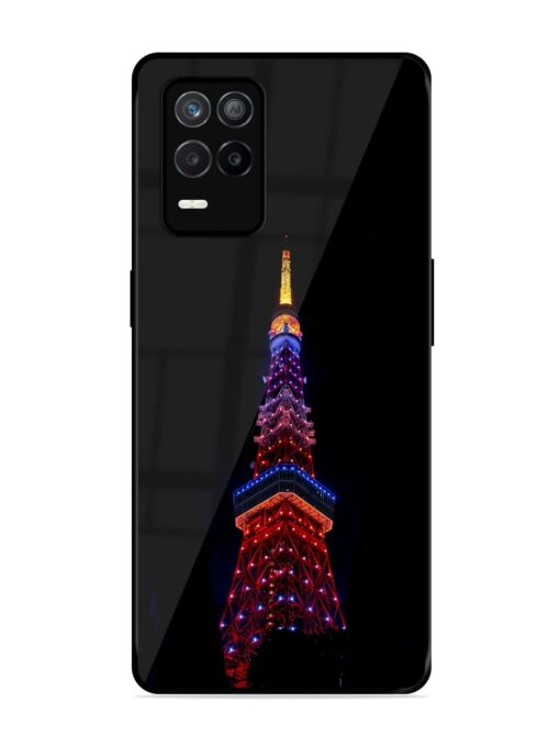 Eiffel Tower Night View Glossy Metal Phone Cover for Realme 9 (5G)