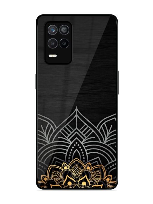 Decorative Golden Pattern Glossy Metal Phone Cover for Realme 9 (5G) Zapvi