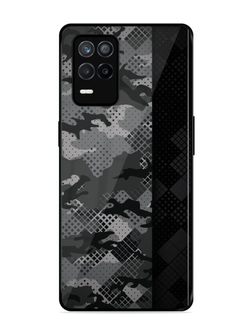 Dark Camouflage Glossy Metal Phone Cover for Realme 9 (5G)