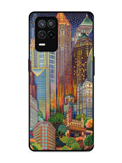 Cityscapes Art Glossy Metal Phone Cover for Realme 9 (5G)