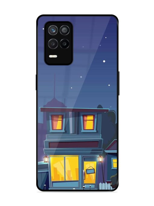 Vector Night House Glossy Metal Phone Cover for Realme 9 (5G)