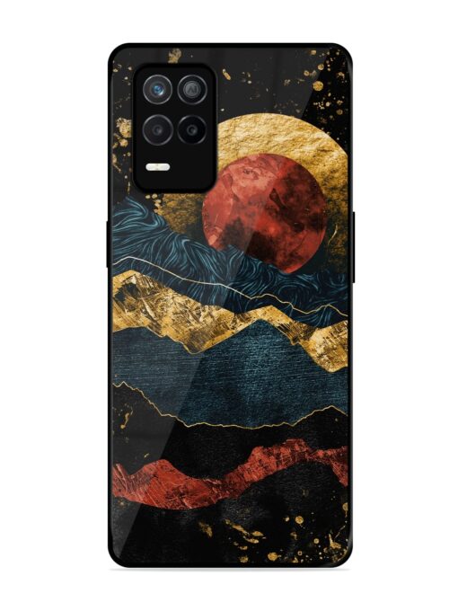 Gold Painting View Glossy Metal Phone Cover for Realme 9 (5G)