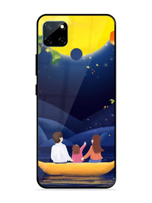 Happy Family And Beautiful View Glossy Metal Phone Cover for Realme C12 Zapvi