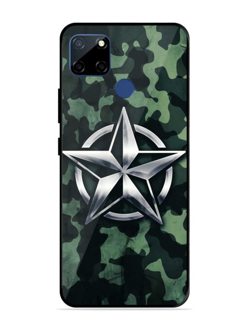 Indian Army Star Design Glossy Metal Phone Cover for Realme C12