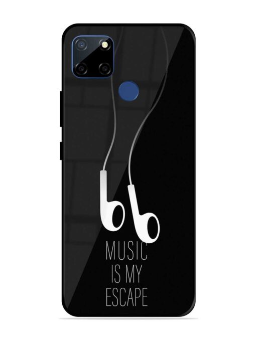 Music Is My Escape Glossy Metal Phone Cover for Realme C12 Zapvi