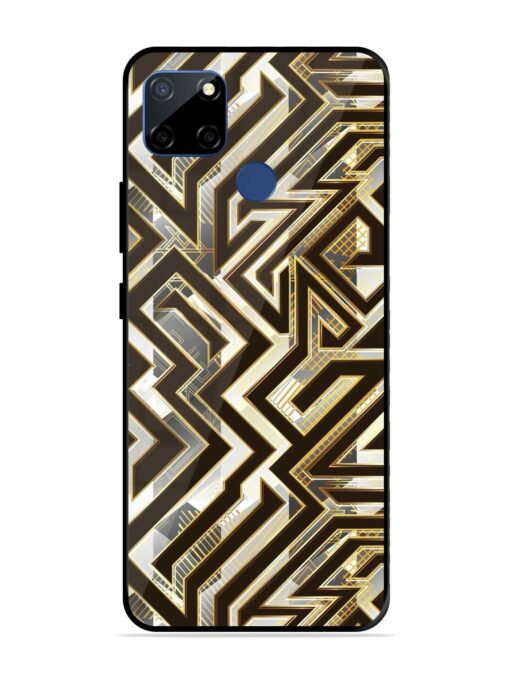 Technology Geometric Seamless Glossy Metal Phone Cover for Realme C12