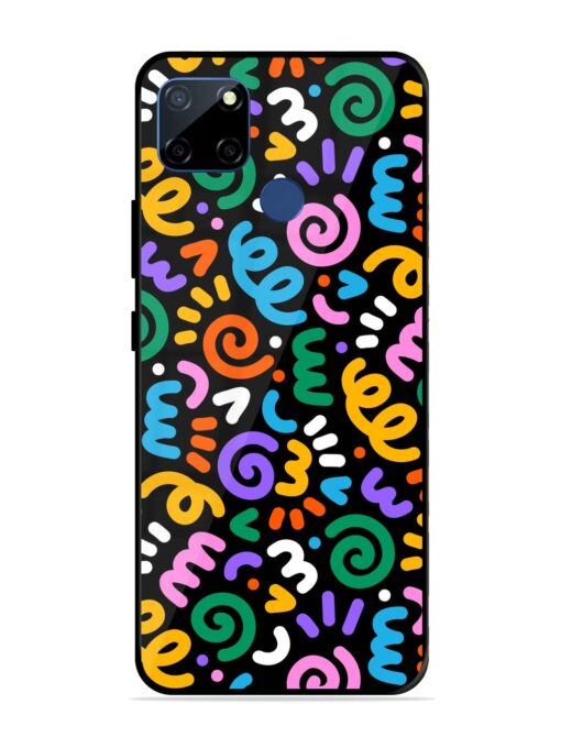 Colorful Seamless Vector Glossy Metal Phone Cover for Realme C12 Zapvi