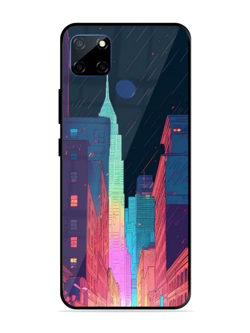 Minimal City Art Glossy Metal Phone Cover for Realme C12