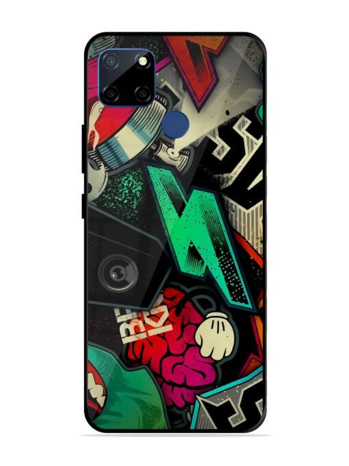 Graffiti Art Glossy Metal Phone Cover for Realme C12 Zapvi