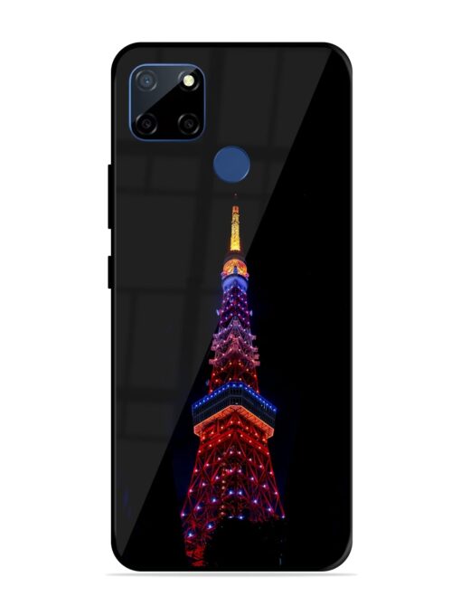 Eiffel Tower Night View Glossy Metal Phone Cover for Realme C12