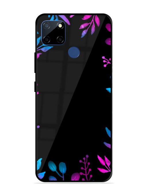 Flower Pattern Watercolor Glossy Metal Phone Cover for Realme C12