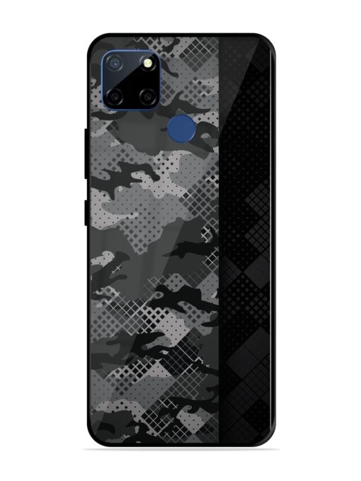 Dark Camouflage Glossy Metal Phone Cover for Realme C12