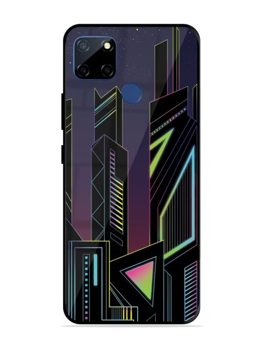 Neon Dreamscape Glossy Metal Phone Cover for Realme C12