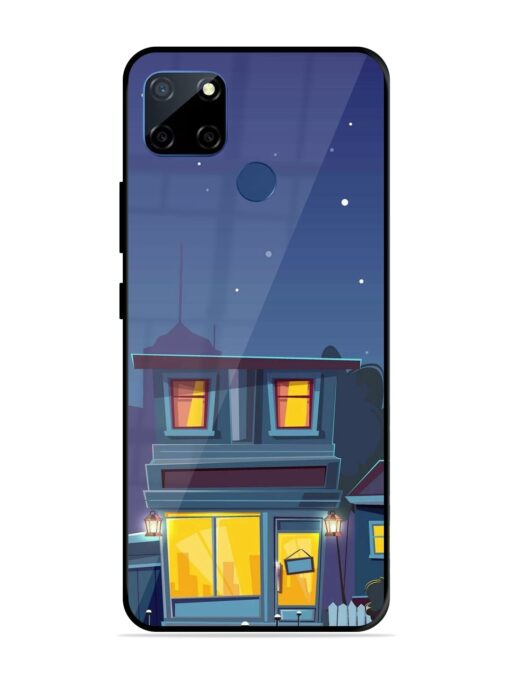 Vector Night House Glossy Metal Phone Cover for Realme C12 Zapvi