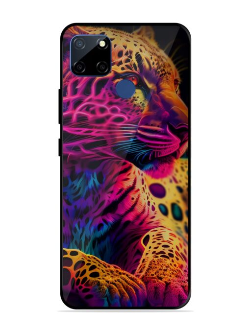 Leopard Art Glossy Metal Phone Cover for Realme C12